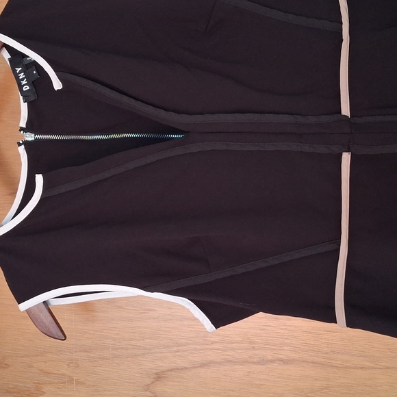 DKNY Black Fitted Peplum Blouse - Picture 2 of 4